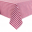GINGHAM TAFELKLEED POLYESTER ROOD-WIT 132x132CM