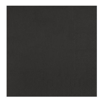 SERVET ZWART 25x25CM 2LGS