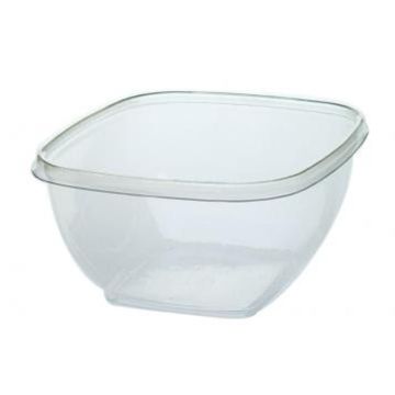 SQUARE BOWL 250ML CLEAR 15008