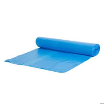 AFVALZAK 80X120 LDPE T70 BLAUW