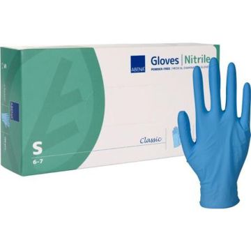 NITRILE HANDSCHOEN S BLAUW (POEDERVRIJ)