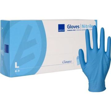 NITRILE HANDSCHOEN L BLAUW (POEDERVRIJ)