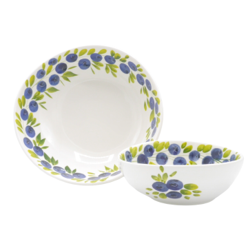 SCHAAL BLAUWE BESSEN 14x14cm